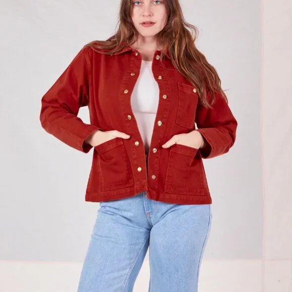 NWOT BIG BUD PRESS DENIM WORK JACKET- PAPRIKA- XXS
